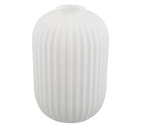 PLAFOPE Elegant White Glass Lamp Shade Cylinder Shape Stripes, Easy Installation and Cleaning, Suitable for Dining Room and Interior Spaces, Glass Lampshade Replacement for Ceiling Fan Or