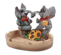PLAFOPE Elephant Resin Ashtray Decorative Ashtray Ornament Unique Desktop Ash Holder for Home and Office Table Decor Indoor Garden Use