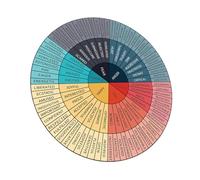 PLAFOPE Emotion Wheel Sticker Self-Adhesive Emotional Awareness Decal for Laptop Classroom Kindergarten Teaching Tool Emotional Development