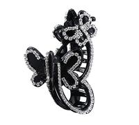 PLAFOPE Essential for Bathing Rhinestone Hairpin Large Jaw Clip Secure Grip Plastic Ponytail Clips for Women