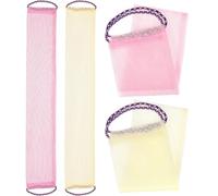 PLAFOPE Exfoliating Back Scrubber Towels Long Enough for Convenient Back Exfoliating 4pcs Made of Sturdy Nylon for Travel Use and Suitable for Elders