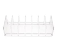 PLAFOPE Eyeshadow Storage Box with Seven Slots, Ps Material Divided Makeup Pallet Storage Container for Easy Access and Classify Palettes, for Bathroom Vanities and Home Offices