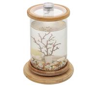 PLAFOPE Fish Tank Aquarium Decorative Fish Bowl and Glass Material with Phyllostachys Pubescens Suitable for Indoor and Outdoor Use, for Bedroom and Home Desktop Decoration