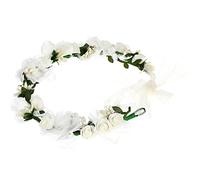 PLAFOPE Floral Wedding Headdress for Brides Lightweight Flower Crown Hairband for Special Occasions Elegant Bridal Headwear Premium Artificial Flowers for Garden Parties and Photoshoots