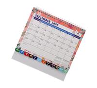 PLAFOPE Flower Desk Calendar with Stand Smooth Paper Spiral Bound Yearly Academic Planner Monthly Flip for Office School Holiday Markings Vibrant Colors