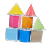 PLAFOPE Foldable Plastic Geometric Solids Math Manipulatives for Elementary and Middle School Students Transparent Models for Surface Area Learning and Interactive Geometry Activities
