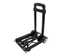 PLAFOPE Folding Shopping Cart Small Handcart Lightweight Pull Trolley for Home Use Telescopic Handle Black Compact Size 44cm x 23cm x 8.3cm Extended