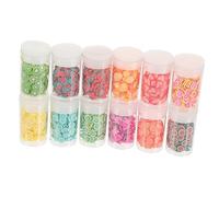 PLAFOPE Fruit Nail Art Slices Box 12 Pieces of Polymer Clay Slices for Women's Nail Decorations