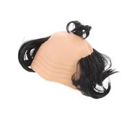 PLAFOPE Funny Black Bald Wig for Men with Realistic Bald Cap Effect, Comfortable All-day Wear, Short Wigs for Party and Wedding, Ultrarealistic Scalp Design, Suitable for Grandpa Cosplay