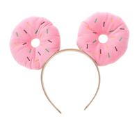 PLAFOPE Funny Donut Costume Headband for Women Three-color Lifelike Doughnut Hairband Lightweight Soft Carnival Festival Hair Accessory Unique Party Photo Prop