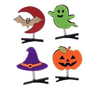 PLAFOPE Funny Hairpin Set 12pcs Halloween Pumpkin Ghost Hair Clip Hairpins Bats Pumpkins