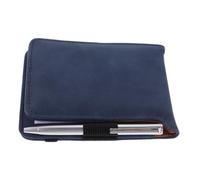 PLAFOPE Golf Scorecard Book Pu Leather Notebook with Writing Pen for Accurate Scorekeeping and Long Lifespan, Stylish Blue Pocket Yardage Book for Outdoor Sports and Golf Enthusiasts