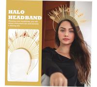 PLAFOPE Gothic Yellow Solar Goddess Headband DIY Festival Hair Accessory Delicate Multi-purpose Party Headdress for Women