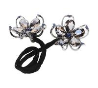 PLAFOPE Hair Bun Maker with Rhinestone Flower Bun Clips Hair Tool for Women’s Ponytail Styling