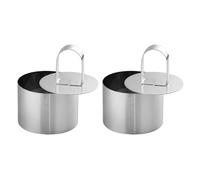 PLAFOPE Hamburger Patty Press with Smooth Surface 2 Sets Stainless Steel and Easy to Clean Design for Outdoor BBQ and Party Use