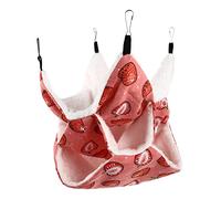 PLAFOPE Hamster Hammock Pet Hanging Cage Bed with Three-layer Design Made of Warm Flax Material, Practical and Comfortable for Little Mice and Gerbils, Suitable for Small Animal Sleeping