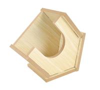PLAFOPE Hamster Hideout House Wooden Hamster Nest Safe for Pets Can Be Decorated with Stickers Khaki Wood House Workmanship Indoor Use Chinchilla Small Pet Owners