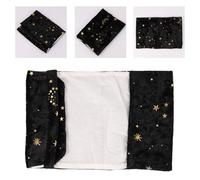 PLAFOPE Hand-Made Cloth Book Cover Gold Stamping, Eco-Friendly Reusable Protective Sleeve for Hardback Books and Notebooks, Starry Pattern Design Suitable for Students and Public Living