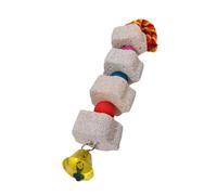 PLAFOPE Hanging Portable Parrot Chewing Stone, Decorative Molar Beak Grinding Stone for Birds, Colorful Bird Supply Suitable for Parrots and Budgies Random Color