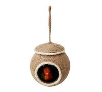 PLAFOPE Hanging Rope Weaving Parrot Hammock Bird Nest Ball Shape Bed for Home Cage, Developing Balance and Coordination, Comfortable Sleep Bed for Parrots and Birds