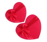 PLAFOPE Heart Shape Wedding Boxes 2pcs Small and Medium Romantic Packing Containers for Wedding Favors and Proposal Decoration