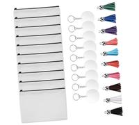 PLAFOPE Heat Transfer Sublimation Canvas Makeup Bag with Zipper DIY Blank Cosmetic Pouch for Travel Storage Decoration Thickened