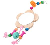 PLAFOPE Hen Hanging Mirror for Chickens and Hens with Bells, Sturdy Synthetic Material, Not Easily Broken Or Deformed, Hanging Mirror for Chicken Coop Enrichment Random Color