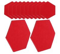 PLAFOPE Hexagon Felt Wall Tiles 12pcs Decorative Pin Board for Living Room and DIY Design Soundproof Panels 4.72in