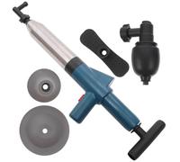 PLAFOPE High Pressure Toilet Plunger with Real-time Pressure Display and Compressed Air Release, Stainless Steel and Abs Material, Suitable for Bathroom Sink and Floor Drain Unclogging