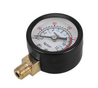 PLAFOPE High Radial Pressure Gauge for Air Compressors and Pneumatic Tools with Case Back Mount Accurate Gas and Liquid Pressure Measurement for Water Systems