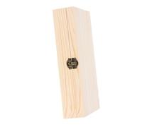 PLAFOPE Hinged Lid Wooden Storage Box with Clasp Unpainted Rectangular Container for Jewelry Recipe Cards Stationery and Small Items Large Capacity Book Organizer with Protective Lid and