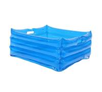 PLAFOPE Inflatable Foldable Foot Bath Tub with Handles Blue Portable Soaking Basin for Foot Rinsing Before Pool Entry Camping Pet Bath Storage