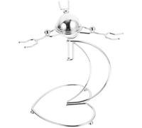 PLAFOPE Iron Balance Desktop Ornament with Three Small Iron Men Statues Featuring Balanced Pendulum Design and Free Swinging for Office and Home Decor