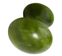PLAFOPE Jade Mushrooms Mushroom Shaped Facial Stones Soothing Experience Effective Massage Simple Design Style Delicate Green Jade Stone Home Handicrafts Use