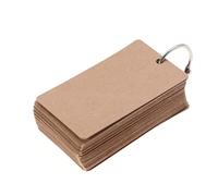 PLAFOPE Kraft Paper Study Cards and Bookmark 5.4x9cm 50 Pages Recycled Note Index DIY Greeting Card for Office Study and Baking Labels