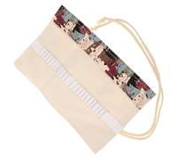 PLAFOPE Large Capacity Canvas Colored Pencil Case with Slots for Watercolor Pens and Gel Pen Storage Portable Organizer Bag for Artists Students Makeup and Writing Tools