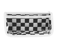 PLAFOPE Large Capacity Checkerboard Pencil Bag Decorative Stationery Case with Zipper for Students Teachers Artists Lightweight Washable and Tear Resistant