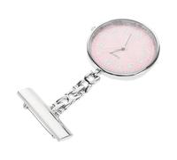 PLAFOPE Large Dial Nurse Watch Lightweight Portable Hanging Pocket Watch for Nurses Students Hospital Exams Stylish Pink Face