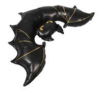 PLAFOPE Large Inflatable Halloween Bat Decoration Matte Black Foil Balloon for Outdoor Indoor Party Porch Window Decor Spooky Creepy Haunted House Prop