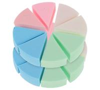 PLAFOPE Latex Wedge Makeup Sponge Set 2 Sets 16pcs Makeup Applicators for Women Cosmetic Supply Avoid Waste of Cosmetics for Mother's Day