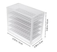 PLAFOPE Layers Clear Acrylic Eyelash Storage Box Portable False Lash Organizer with Design for Travel and Home Use Transparent Makeup Storage Case
