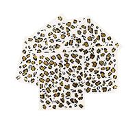 PLAFOPE Leopard Print Foil Transfer Tattoos Decal Stickers 6pcs Realistic Temporary Body Tattoos for Women Party Accessory and Festival Decor