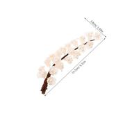 PLAFOPE Lily Flower Hair Pins with Faux Pearls Elegant Floral Hair Clips for Women Traditional Chinese Craftsmanship Bun Clips for Hanfu and Modern Styles