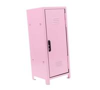 PLAFOPE Lockable Metal Cosmetic Case Pink Desktop Organizer with Keys Safe Storage for Makeup and Jewelry Girly Dressing Box for Home Office