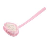 PLAFOPE Long Handle Body Scrubber Shower Brush Back Scrubber Pink Pp Pbt Comfortable Touch Deep Clean Massage for Adults in Bathing