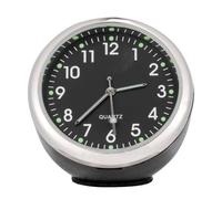 PLAFOPE Luminous Mini Quartz Car Clock with Adhesive Back for Dashboard Black Vehicle-mounted Timepiece Lightweight and Easy to Install Gift for Drivers and Friends