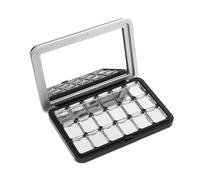 PLAFOPE Magnetic Eyeshadow Palette Organizer with Refillable Makeup Storage Box for Lipstick Blush Highlighter Sleek Minimalist Design for Women DIY Makeup Kit