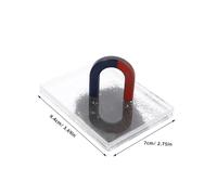 PLAFOPE Magnetic Iron Filings Box for Physics Teaching Iron Powder Container with Precise Magnetic Illustration Science Experiment Tool for School Projects and Electromagnetic