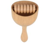 PLAFOPE Manual Massager Cup Wooden Swedish Massage Cup Beige Wood Swedish Torch Wood Material for Deeper Relaxation and Home Use