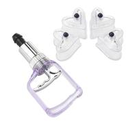 PLAFOPE Manual Vacuum Cupping Set 5pcs Body Care Kit with Heart-Shaped Suction Cups, Professional Anti-Aging Massage Tool for Home Use, Safe Moisture Absorption and Pressure Point Therapy